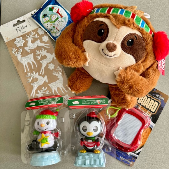 SOLAR Figures, Plush Sloth, Drawing Board, Balloon I BONUS: Puffy Stickers - Picture 2 of 9